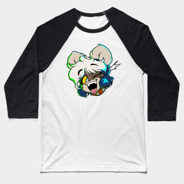 Domino wink Baseball T-Shirt by cosmosjester